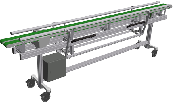 Test and transport unit for high temperature exhaust gas pipes